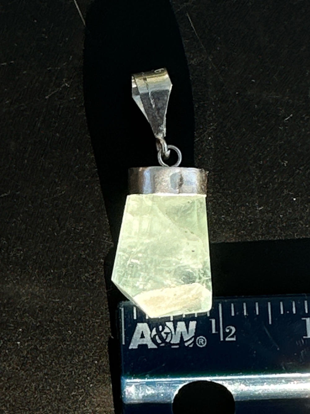 Sterling Silver Aquamarine Crystal Pendant Necklace - Picture 4 of 11